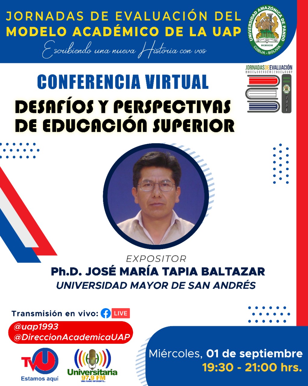 CONFERENCIA VIRTUAL: "DESAFÍOS Y PERSPECTIVAS DE EDUCACIÓN SUPERIOR"